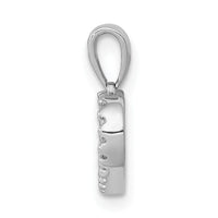 14k White Gold .03ct. Diamond Heart Pendant-PM4856-003-WA