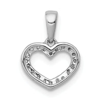 14k White Gold .03ct. Diamond Heart Pendant-PM4856-003-WA