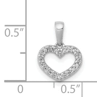 14k White Gold .03ct. Diamond Heart Pendant-PM4856-003-WA
