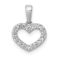 14k White Gold .03ct. Diamond Heart Pendant-PM4856-003-WA
