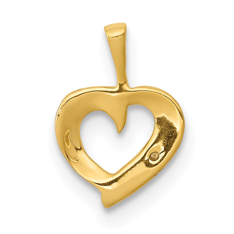 14k .01ct. Diamond Heart Pendant-PM4857-001-YA