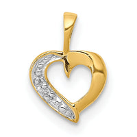 14k .01ct. Diamond Heart Pendant-PM4857-001-YA