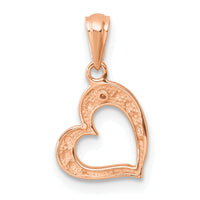 14k Rose Gold .01ct. Diamond Heart Pendant-PM4859-001-RA