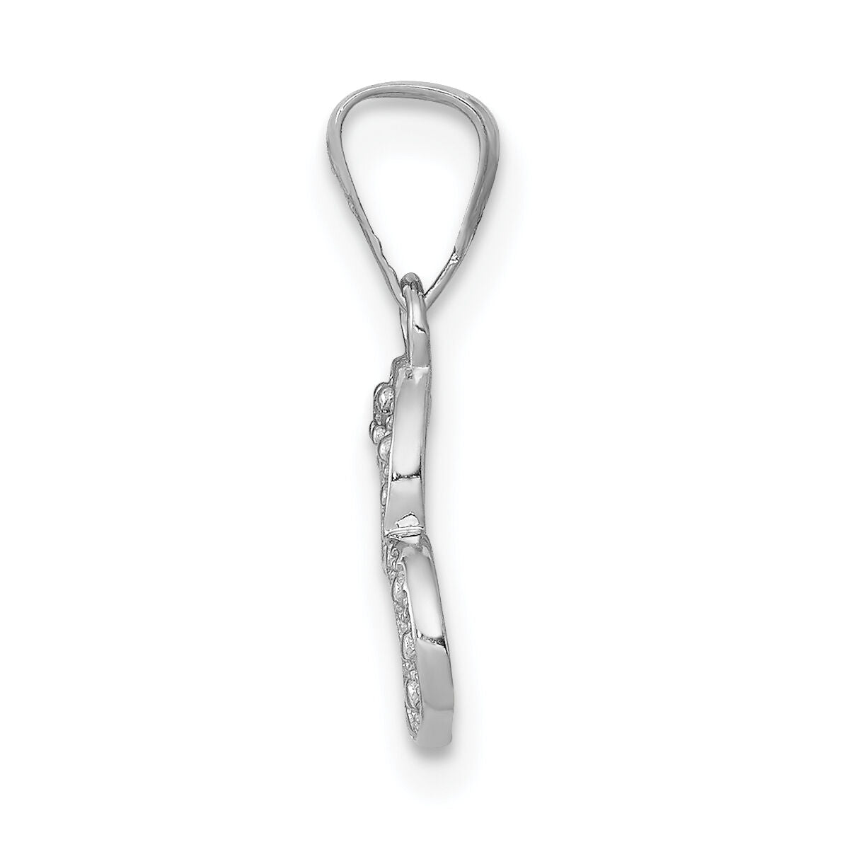 14k White Gold .01ct. Diamond Heart Pendant-PM4859-001-WA