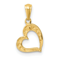 14k  .01ct. Diamond Heart Pendant-PM4859-001-YA