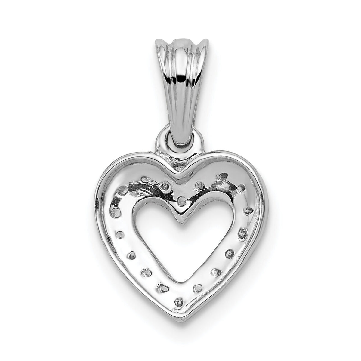 14k White Gold 1/10ct. Diamond Heart Pendant-PM4861-010-WA