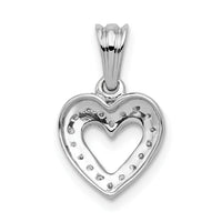 14k White Gold 1/10ct. Diamond Heart Pendant-PM4861-010-WA