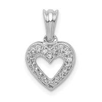 14k White Gold 1/10ct. Diamond Heart Pendant-PM4861-010-WA