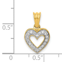 14k Diamond Heart Pendant-PM4861-010-YA