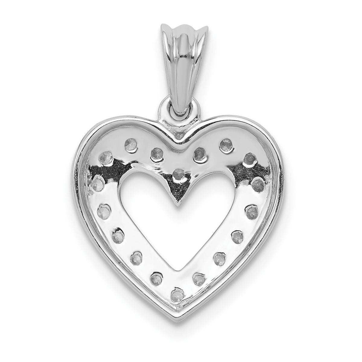 14k White Gold 1/4ct. Diamond Heart Pendant-PM4861-025-WA