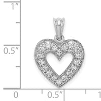 14k White Gold 1/4ct. Diamond Heart Pendant-PM4861-025-WA
