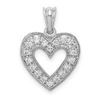 14k White Gold 1/4ct. Diamond Heart Pendant-PM4861-025-WA