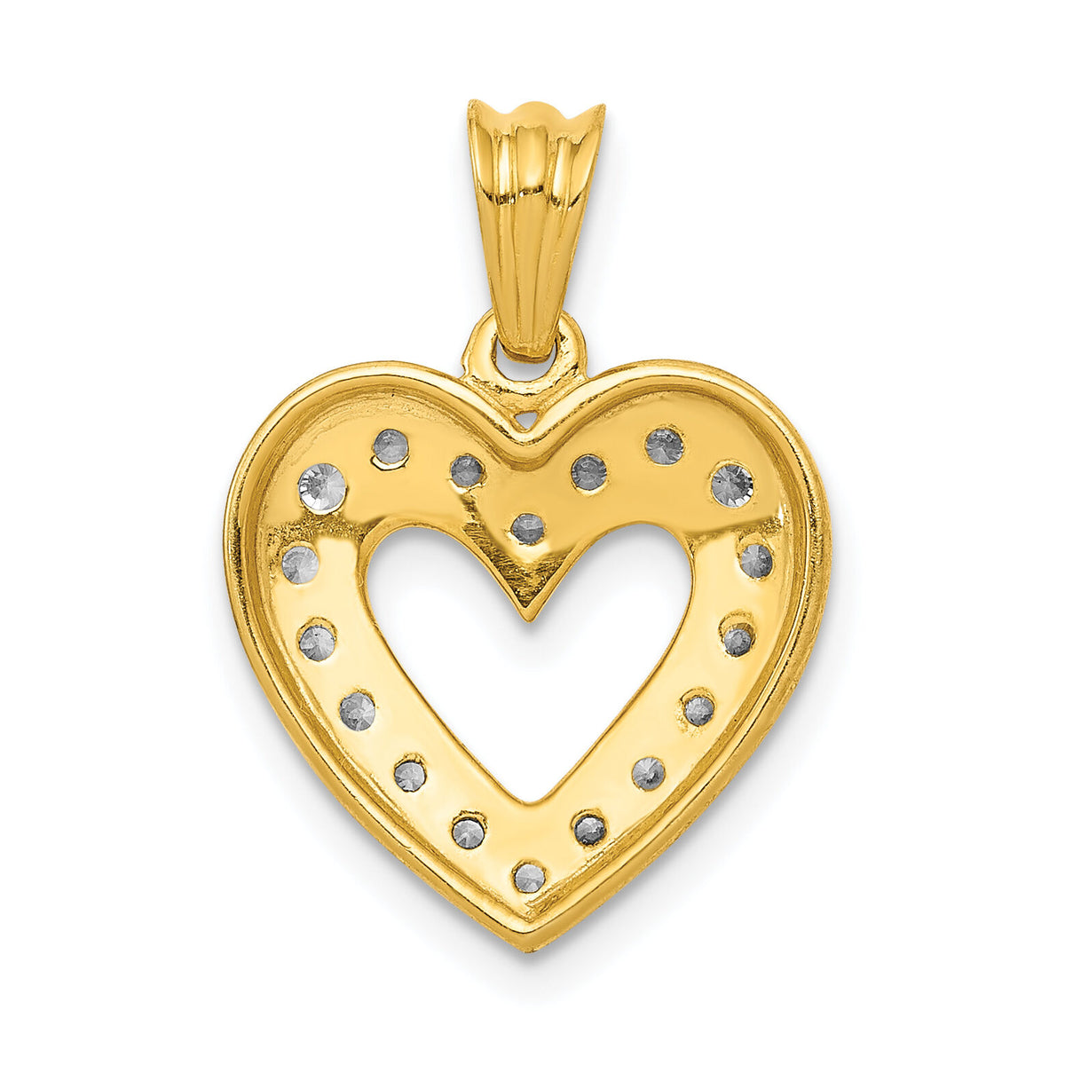 14k 1/4ct. Diamond Heart Pendant-PM4861-025-YA