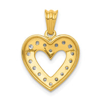 14k 1/4ct. Diamond Heart Pendant-PM4861-025-YA
