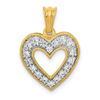14k 1/4ct. Diamond Heart Pendant-PM4861-025-YA