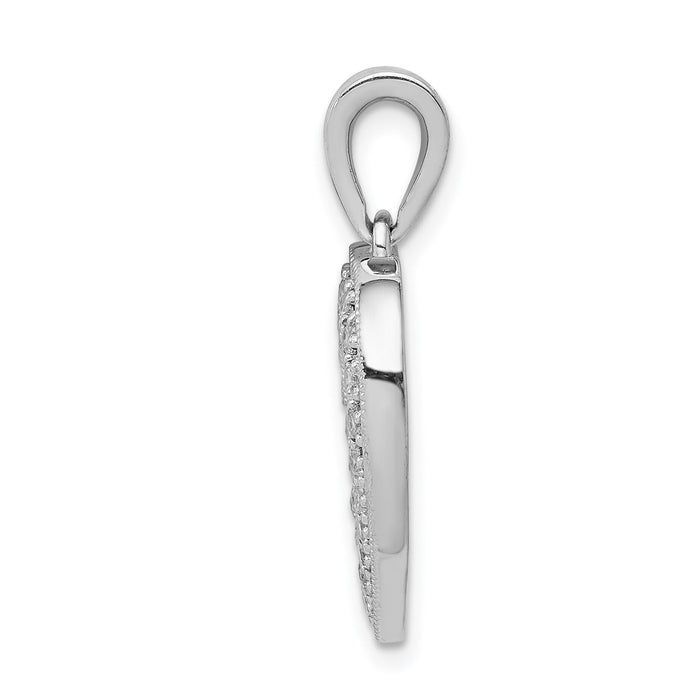 14k White Gold 1/3ct. Diamond Heart Pendant-PM4861-033-WA