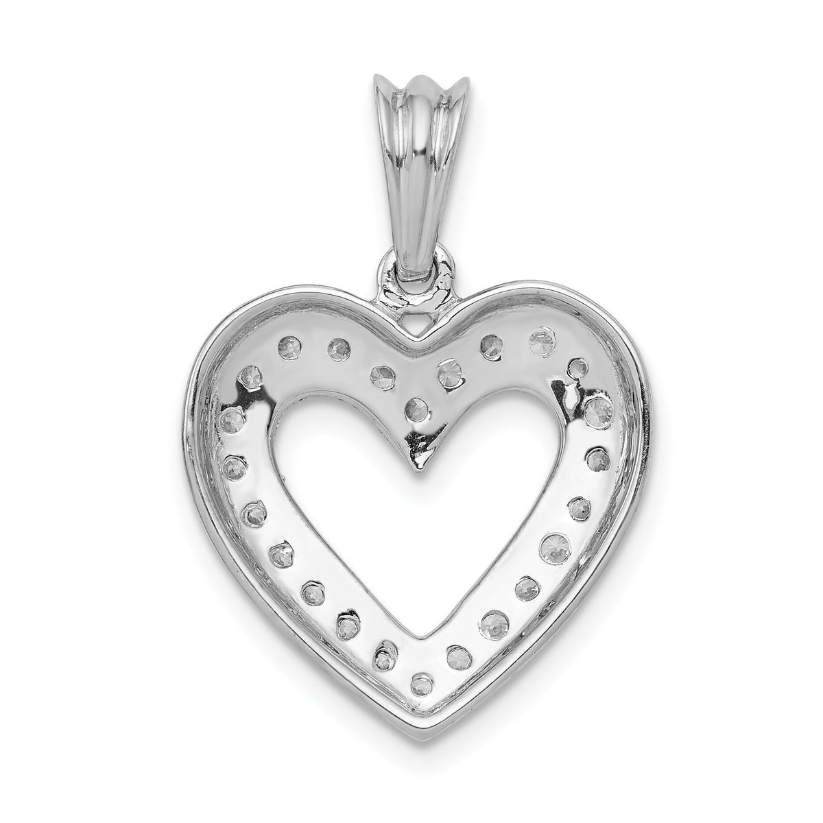 14k White Gold 1/3ct. Diamond Heart Pendant-PM4861-033-WA