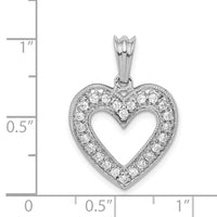 14k White Gold 1/3ct. Diamond Heart Pendant-PM4861-033-WA