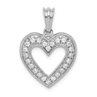 14k White Gold 1/3ct. Diamond Heart Pendant-PM4861-033-WA