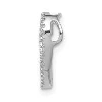 14k White Gold 1/10ct. Diamond Vintage Heart Chain Slide-PM4862-010-WA