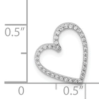 14k White Gold 1/10ct. Diamond Vintage Heart Chain Slide-PM4862-010-WA
