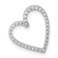 14k White Gold 1/10ct. Diamond Vintage Heart Chain Slide-PM4862-010-WA
