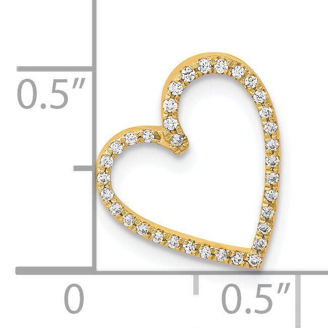 14k 1/10ct. Diamond Vintage Heart Chain Slide-PM4862-010-YA