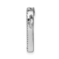 14k White Gold 1/6ct. Diamond Heart Chain Slide-PM4863-016-WA