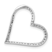 14k White Gold 1/6ct. Diamond Heart Chain Slide-PM4863-016-WA