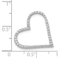 14k White Gold 1/6ct. Diamond Heart Chain Slide-PM4863-016-WA