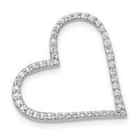 14k White Gold 1/6ct. Diamond Heart Chain Slide-PM4863-016-WA