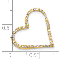 14k 1/6ct. Diamond Heart Chain Slide-PM4863-016-YA
