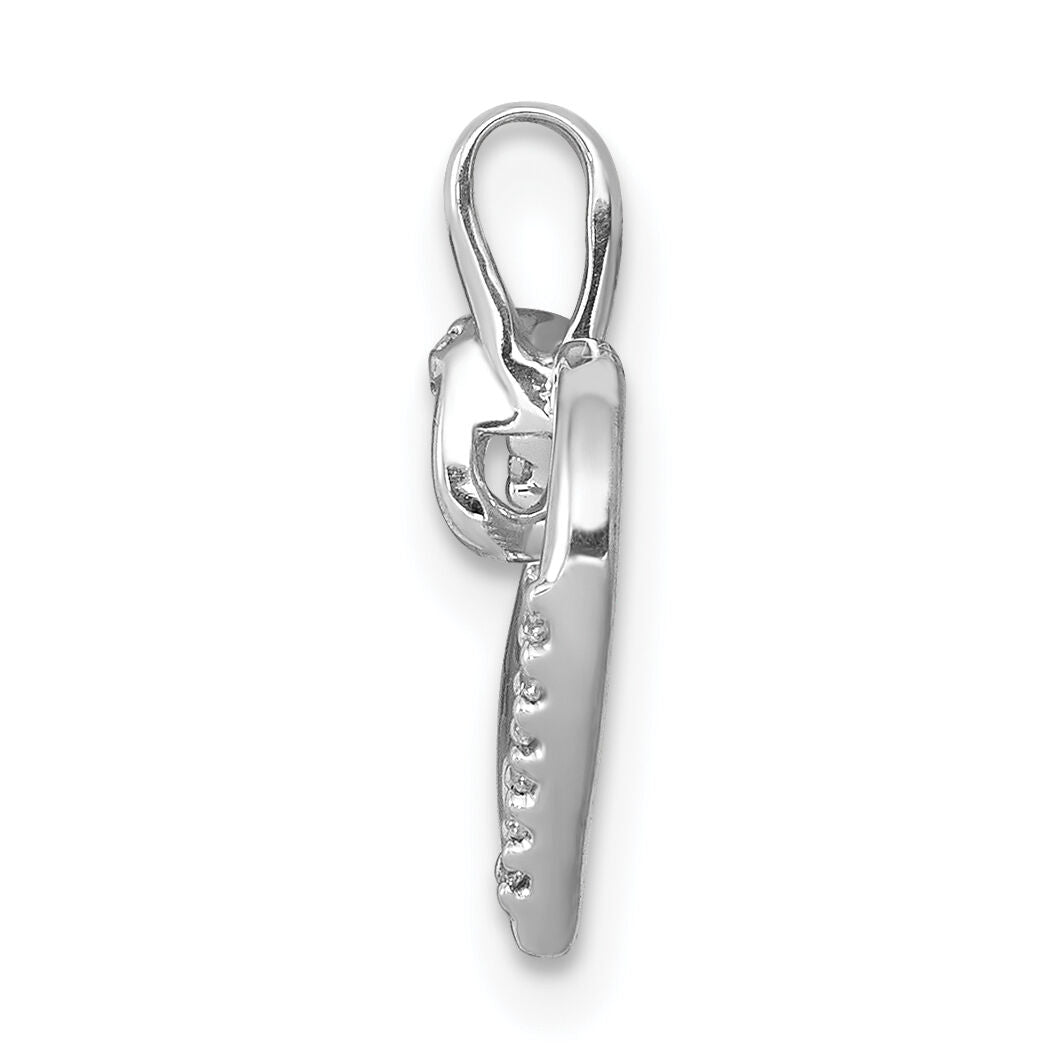 14k White Gold 1/20ct. Diamond Heart Pendant-PM4867-005-WA