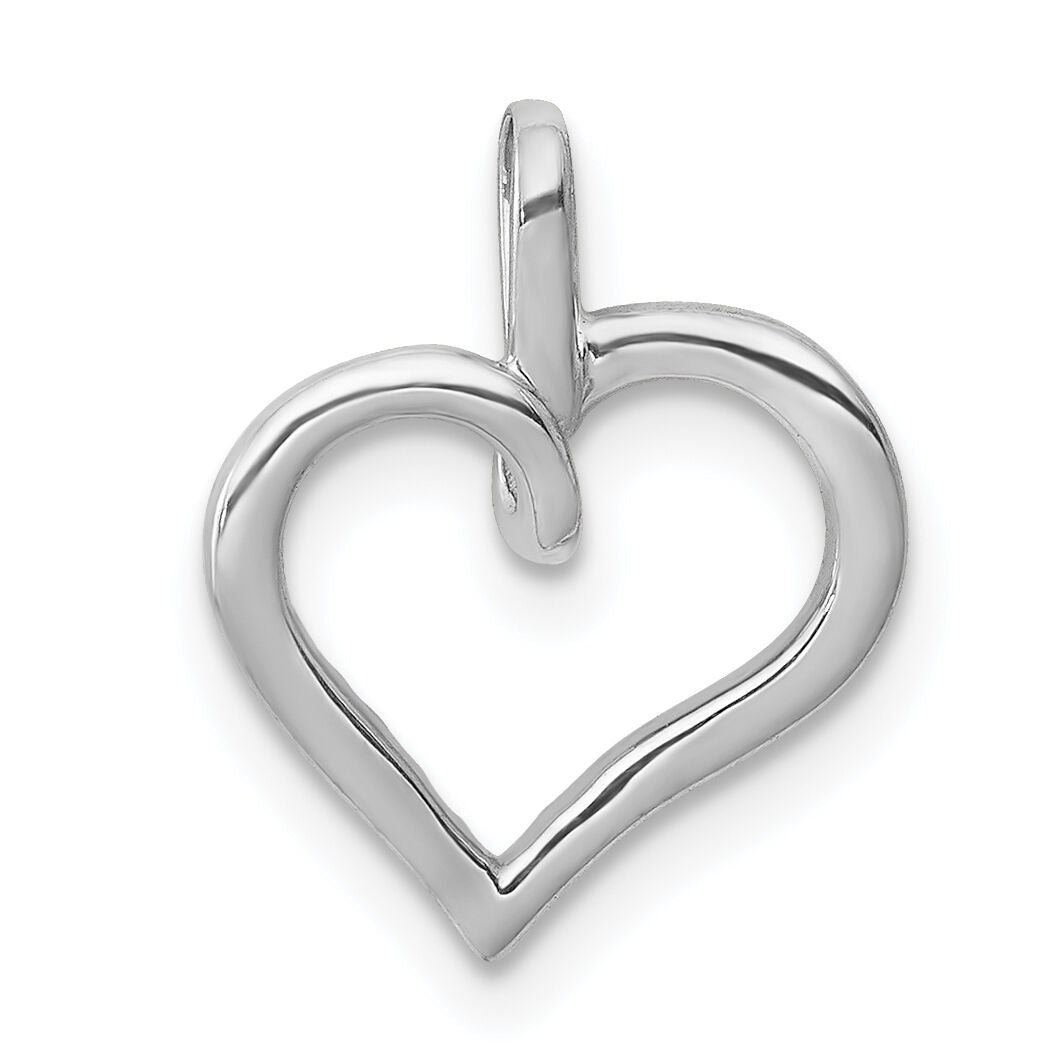 14k White Gold 1/20ct. Diamond Heart Pendant-PM4867-005-WA