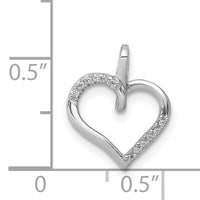 14k White Gold 1/20ct. Diamond Heart Pendant-PM4867-005-WA