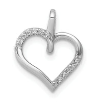 14k White Gold 1/20ct. Diamond Heart Pendant-PM4867-005-WA
