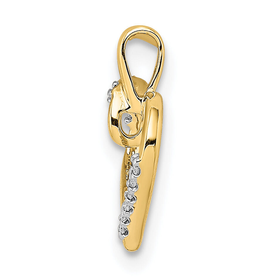 14k Diamond Heart Pendant-PM4867-005-YA