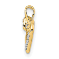 14k Diamond Heart Pendant-PM4867-005-YA