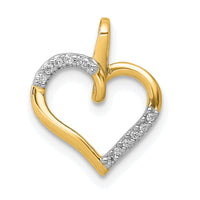 14k Diamond Heart Pendant-PM4867-005-YA