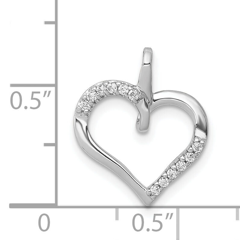 14k White Gold 1/15ct. Diamond Heart Pendant-PM4867-008-WA