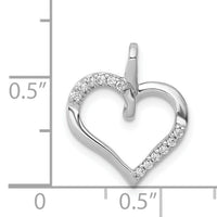 14k White Gold 1/15ct. Diamond Heart Pendant-PM4867-008-WA