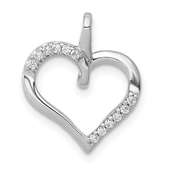 14k White Gold 1/15ct. Diamond Heart Pendant-PM4867-008-WA