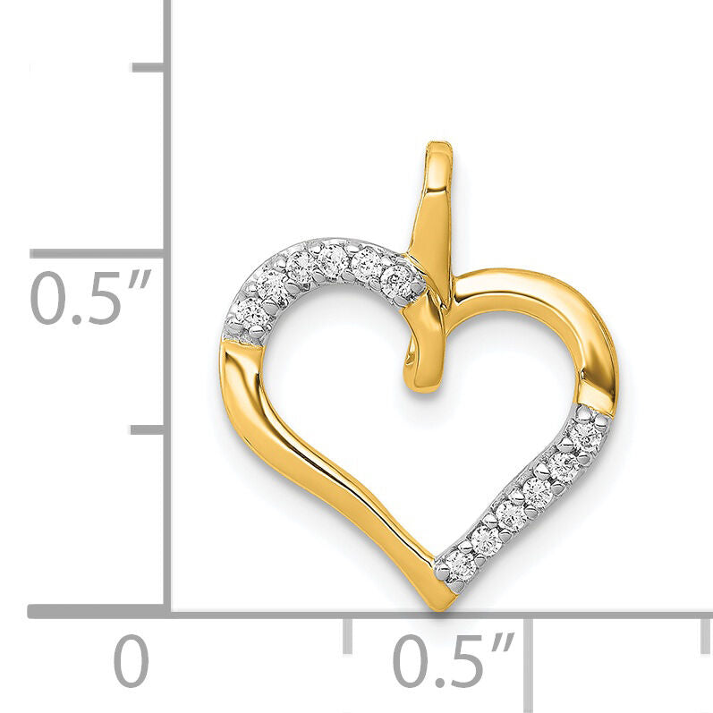 14k 1/15ct. Diamond Heart Pendant-PM4867-008-YA