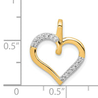 14k 1/10ct. Diamond Heart Pendant-PM4867-010-YA