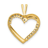 14k 1/6ct. Diamond Heart Pendant-PM4868-016-YA