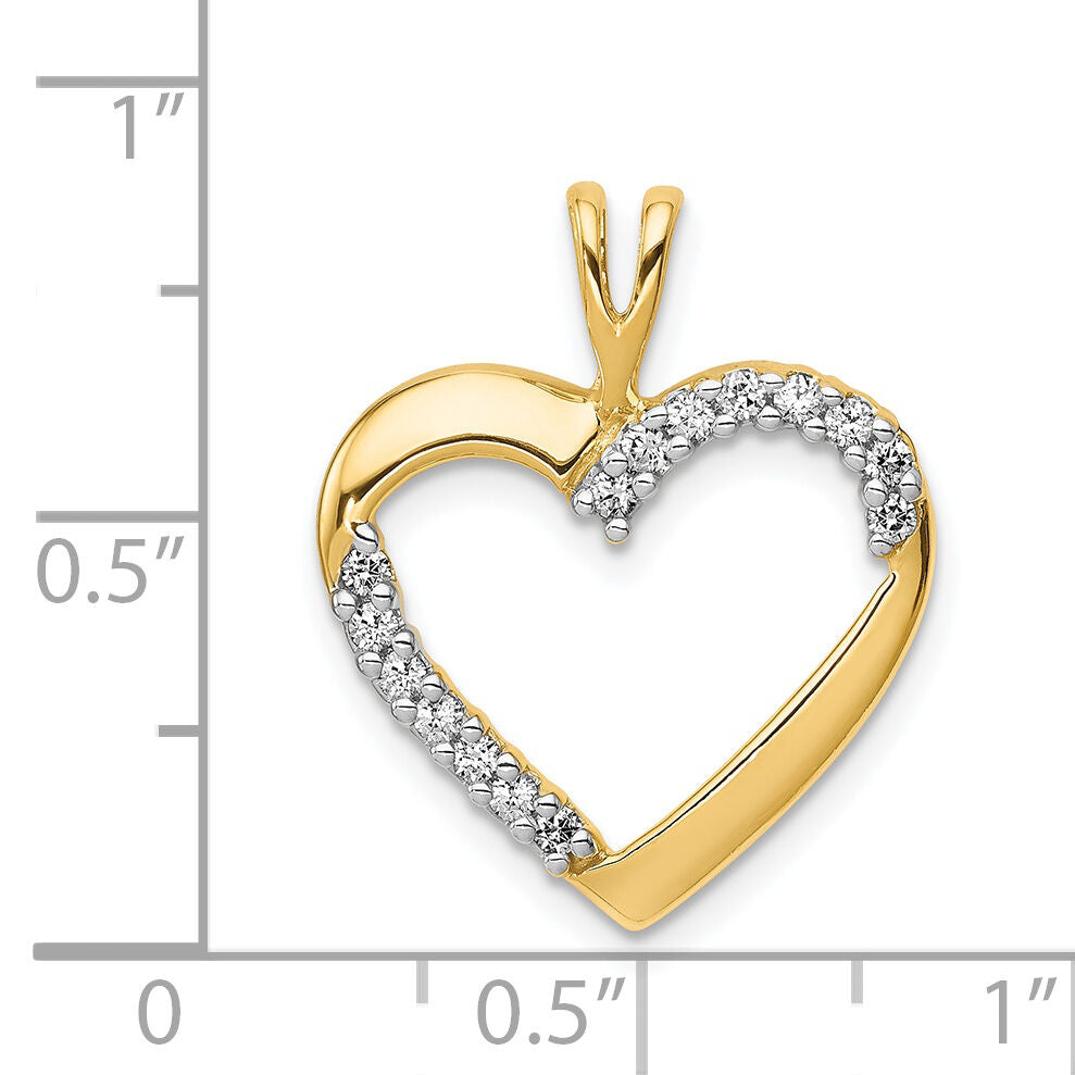 14k 1/6ct. Diamond Heart Pendant-PM4868-016-YA