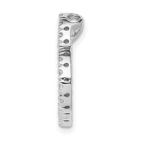 14k White Gold 1/5ct. Diamond Curved Heart Chain Slide-PM4869-020-WA