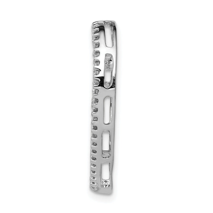 14k White Gold 1/4ct. Diamond Heart Chain Slide-PM4870-025-WA