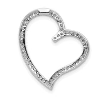 14k White Gold 1/4ct. Diamond Heart Chain Slide-PM4870-025-WA