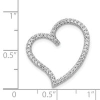 14k White Gold 1/4ct. Diamond Heart Chain Slide-PM4870-025-WA